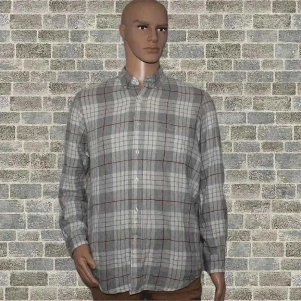 Club Room - Men’s Plaid Flannel Button Down Shirt Size M Medium